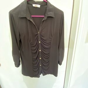 Nine West Black (not faded) polyester top